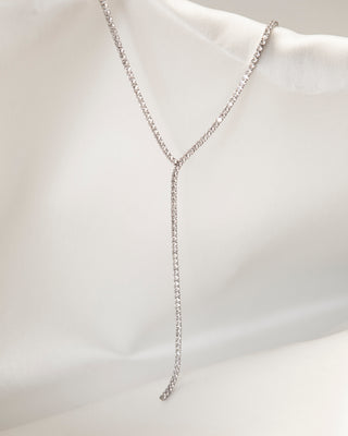 Tennis Tie Necklace Silver