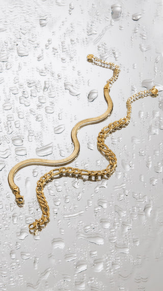 Snake Chain Anklet Gold