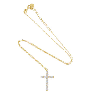 Big Cross Necklace Pave