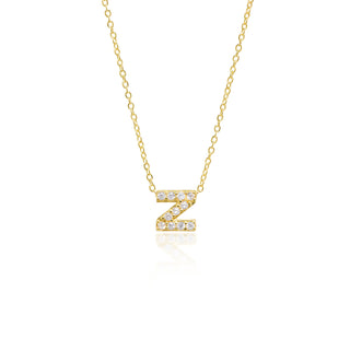 Initial ''Z'' Necklace Pave