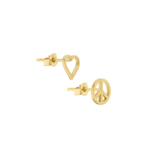 Love and Peace Stud Earrings