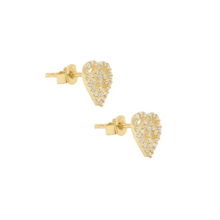 Love Stud Earrings Pave