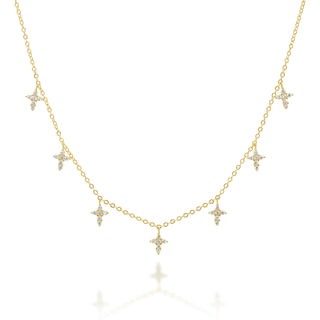 Multi cross necklace gold