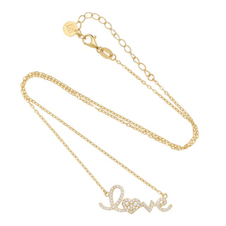 My Love Necklace Pave Gold