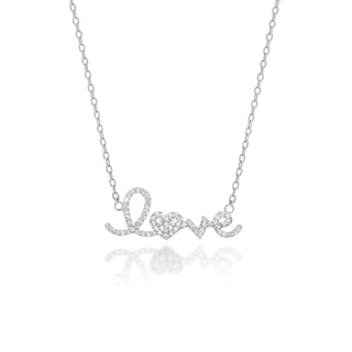 My Love Necklace Pave Silver